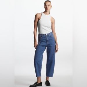 COS tapered leg high rise jeans